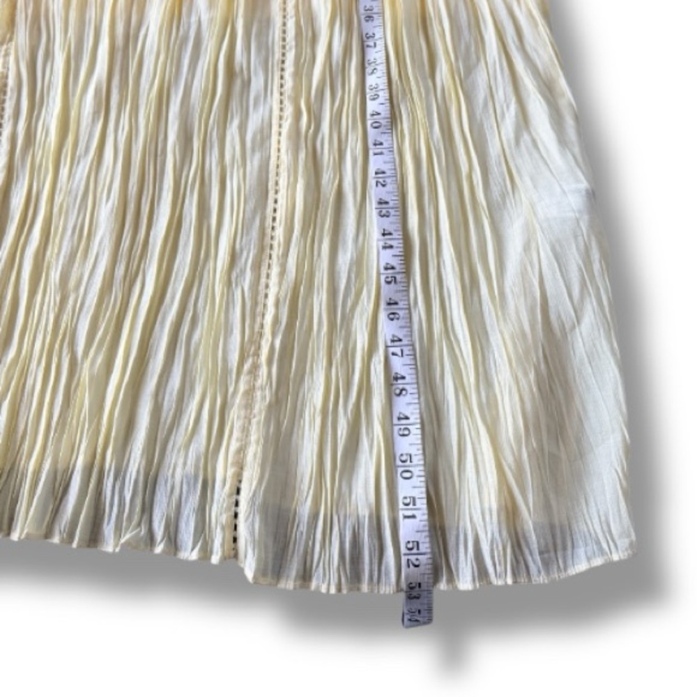 Zara Cream Fringe Embellished V-Neck Maxi Dress - Picture 8 of 12